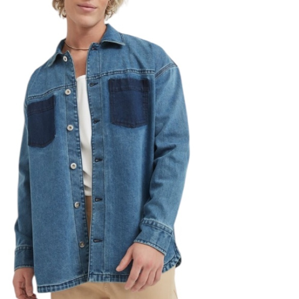 Rw&Co Two-Tone Denim Jacket